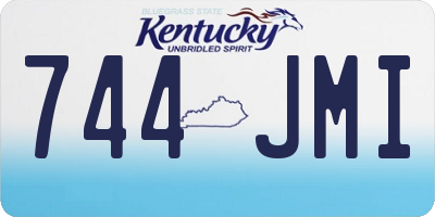 KY license plate 744JMI