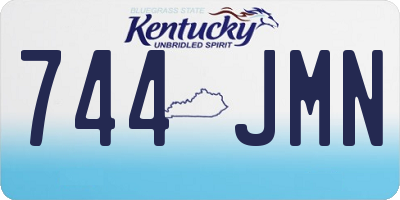 KY license plate 744JMN
