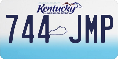 KY license plate 744JMP