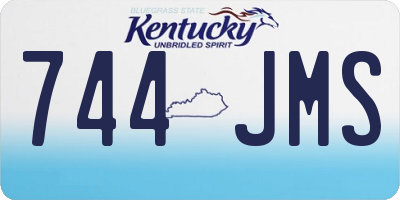 KY license plate 744JMS