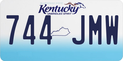 KY license plate 744JMW