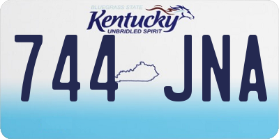 KY license plate 744JNA