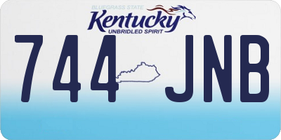 KY license plate 744JNB