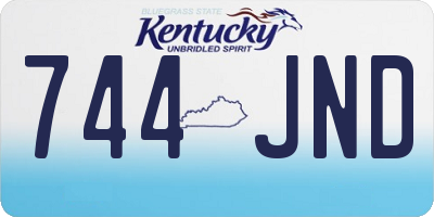 KY license plate 744JND