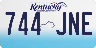 KY license plate 744JNE