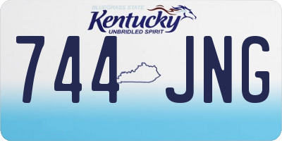 KY license plate 744JNG