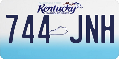 KY license plate 744JNH