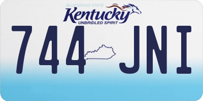 KY license plate 744JNI