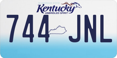 KY license plate 744JNL
