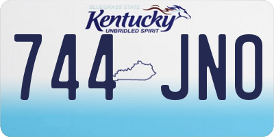 KY license plate 744JNO