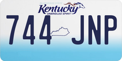 KY license plate 744JNP