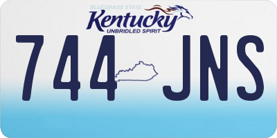 KY license plate 744JNS