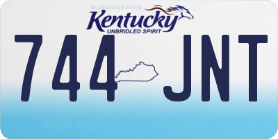 KY license plate 744JNT