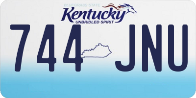 KY license plate 744JNU
