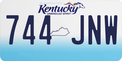 KY license plate 744JNW