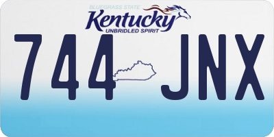 KY license plate 744JNX