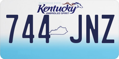 KY license plate 744JNZ