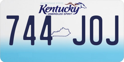 KY license plate 744JOJ