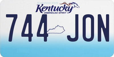 KY license plate 744JON