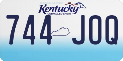 KY license plate 744JOQ