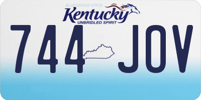 KY license plate 744JOV