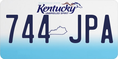 KY license plate 744JPA