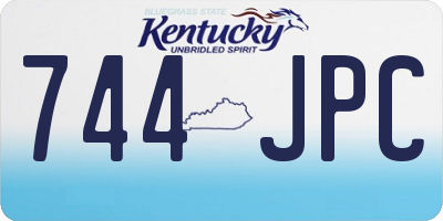 KY license plate 744JPC