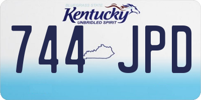 KY license plate 744JPD