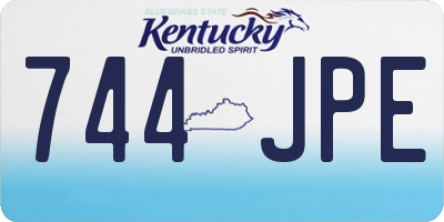 KY license plate 744JPE