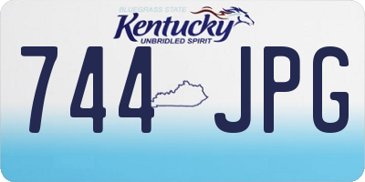 KY license plate 744JPG