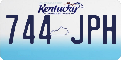KY license plate 744JPH