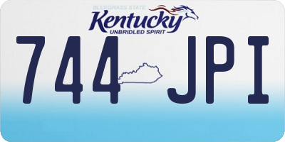 KY license plate 744JPI