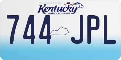 KY license plate 744JPL