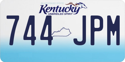 KY license plate 744JPM