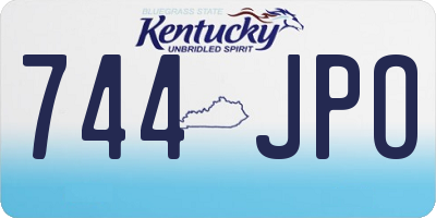 KY license plate 744JPO