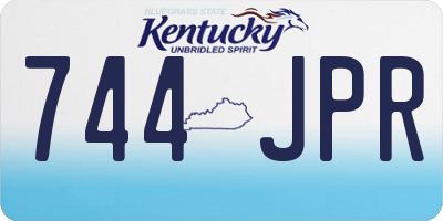 KY license plate 744JPR