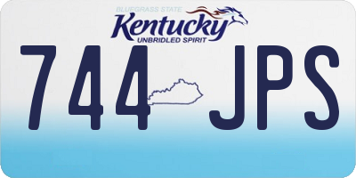 KY license plate 744JPS