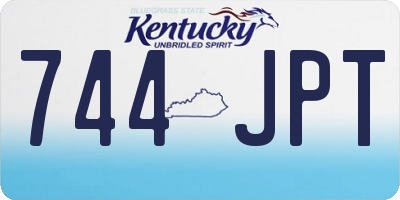 KY license plate 744JPT