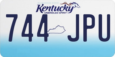 KY license plate 744JPU