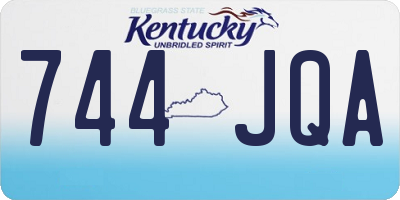 KY license plate 744JQA