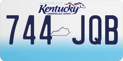 KY license plate 744JQB