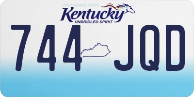 KY license plate 744JQD