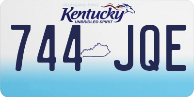 KY license plate 744JQE