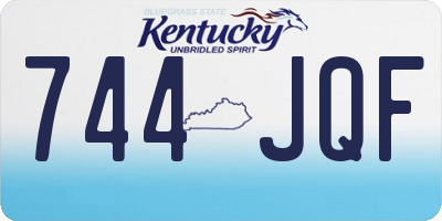 KY license plate 744JQF