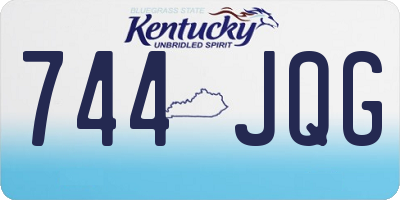 KY license plate 744JQG