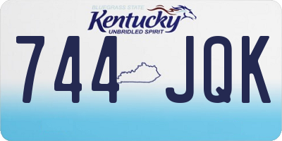 KY license plate 744JQK