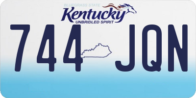 KY license plate 744JQN
