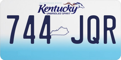 KY license plate 744JQR