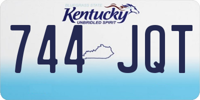 KY license plate 744JQT