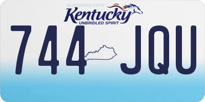 KY license plate 744JQU